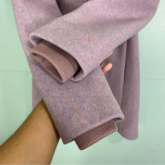 J Crew Nello Gori Purple Sz 4 K0896 Lodge Coat Wool Blend - Picture 4 of 9
